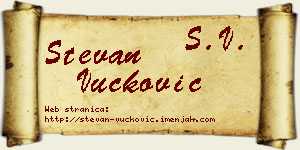 Stevan Vučković vizit kartica